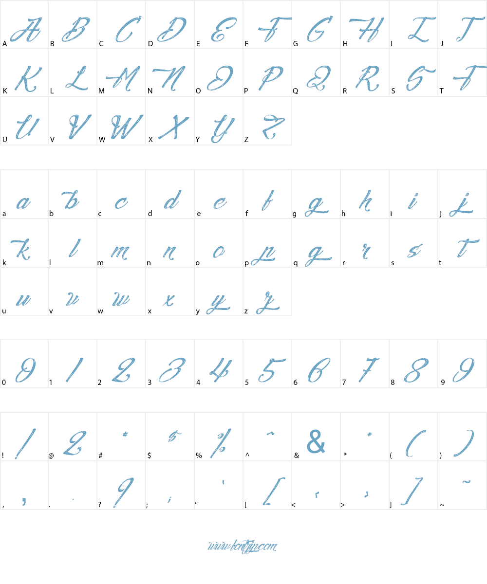 Agua de Jamaica Font Character